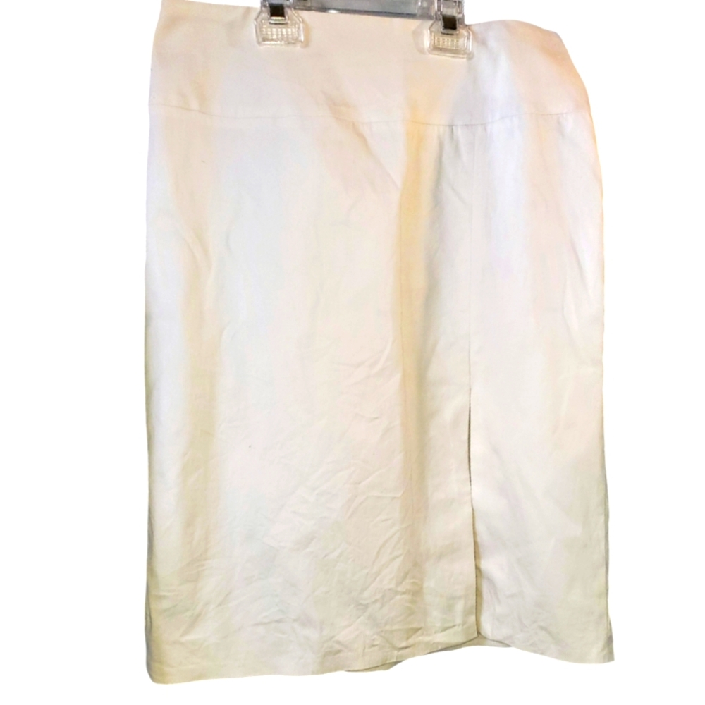 Banana Republic white midi skirt size 6